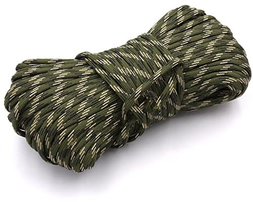 Paracord Seil 30m Nylon/Polyester - Seil mit 9 Kern 4mm Stärke - Survival Seil Stränge für Armband, Leine, Halsband - Reißfest & Langlebig Mehrzweck Seil - Parachute Cord belastbar bis 250kg (550lbs)