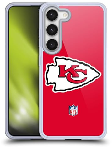 Head Case Designs Offizielle NFL Einfarbig Kansas City Chiefs Logo Soft Gel Handyhülle Hülle kompatibel mit Samsung Galaxy S23 5G