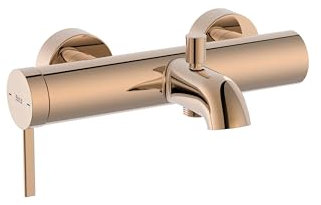ROCA A5A029ERG0 ONA Grifo Monomando Baño-Ducha con Inversor Automático Oro Rosa