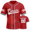 Yolovi Kanada Personalisiertes Baseball Trikot 3D Stickerei/Druck World Baseball Jersey mit Ihrem Namen und Nummer Hip Hop Baseball Shirt für Herren Damen Kinder, Small-6X-Large
