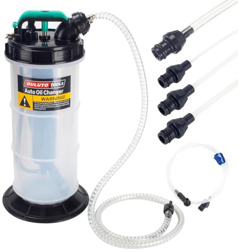 OULUTO 5.3L Manuale Olio Pompa Pompa di Aspirazione Liquido Pompa a Mano con 6 Tubi, Trasmissione Olio Fluido Pompa Olio Motore Pompa