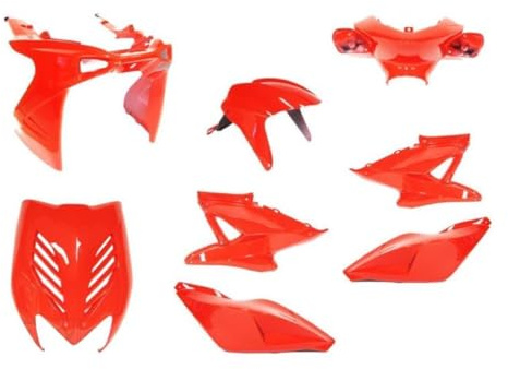 8-teiliges Verkleidungsset Rot passend für Yamaha Aerox MBK Nitro 50 | Komplettset passend für individuellen Look
