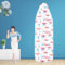 KAnduo 140x50cm Ironing Board Protective Sleeve Durable Reusable Flat Heat Resistant Ironing Board Cover Easy Fit (Color : White flamingo, Size : 140cmX50cm)