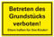 Betreten des Grundstücks verboten Schild Hinweis Achtung Warnung PVC 300 x 200 x 3 mm Vorgebohrt B1-Zertifiziert