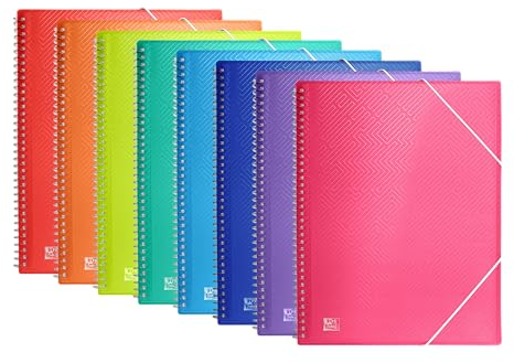 Oxford Ring-Mappe A4, Urban, Präsentations-Sichtbuch mit 40 Hüllen, Kunststoff, Zufallsfarbe, 1 Stück