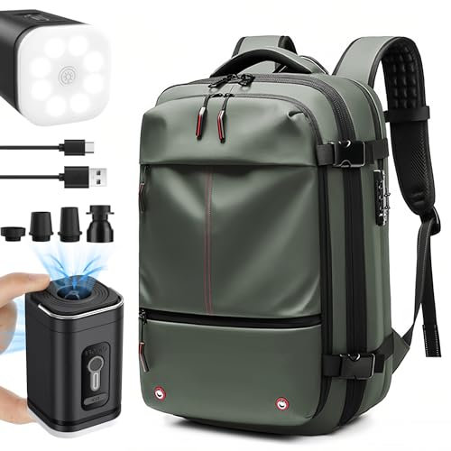 Bewinner - Sacchetti Sottovuoto Vestiti - Zaino Espandibile Resistente All'acqua con Compressione Sottovuoto e Zaino Antifurto di Grande capacità da 19 Pollici