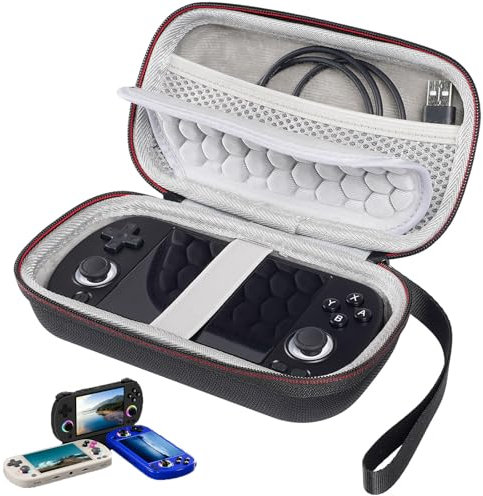 EVA-Hartschalenkoffer für RG40XXH Handheld-Spielkonsole, harte Tragetasche für RG40XX H 10,2 cm Handheld, Reise-Aufbewahrungstasche für Anbernic RG40XX H mit Netztasche, nur Hülle (RG40XXH-Grau)