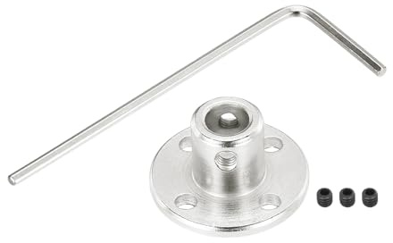 sourcing map 4 Pcs 6mm Flange Coupling Connector Rigid Guide Model Coupler Accessory Shaft Axis Fittings with Mini Hex Wrench and Fastening Screw for DIY RC Model Motors