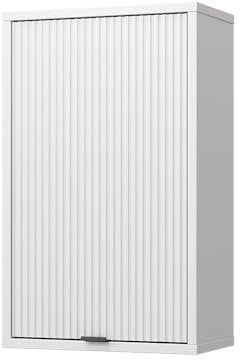 Vicco Badschrank Eliza, Badezimmermöbel, Weiß, 40 x 65 cm mit eine Tür
