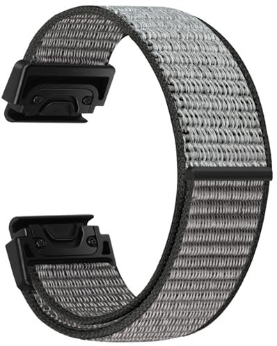 XANS Nylon Armband Kompatibel mit Garmin Fenix 7/7 Pro/Fenix6/6 Pro/Fenix5/5 Plus, 22mm Nylon Uhrenarmband für Garmin Approach S60/S62/Quatix 5/Epix Sport Ersatzarmband
