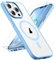 ORETECH Magnetic Clear for iPhone 13 Pro Max Case, [Compatible with Magsafe] [2 x Glass Screen Protector] [Not Yellowing] Ultra Slim Thin Shockproof iPhone 13 Pro Max Phone Case Cover 6.7-Sierra Blue