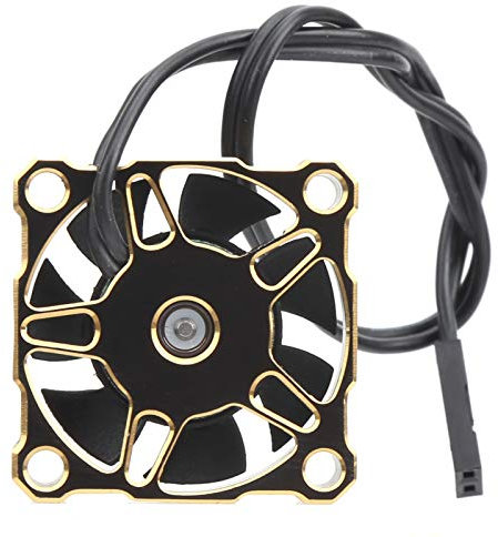 RC Car Cooling Fan Waterproof for Competition High Speed Motor 16000rpm 30 x 30mm 5-9V (Gold)