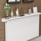Floating Radiator Shelf White 120cm Length 15cm Width Slim Design Aluminum Alloy Material No Drilling Required Storage Rack for Heater Cover Bearing Weight up to 28kg.