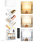 OUTONLIFE Libreria a Forma di Albero in Legno con Luce, Scaffale Autoportante a 9 Ripiani ad Angolo con Mobiletto – Libreria Salvaspazio per Libri, CD, per Soggiorno, Studio, Ufficio(Bianco)