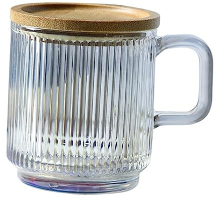 Mikinona Vaso De Vidrio Transparente Para y Taza De Leche De Bebidas Resistente a