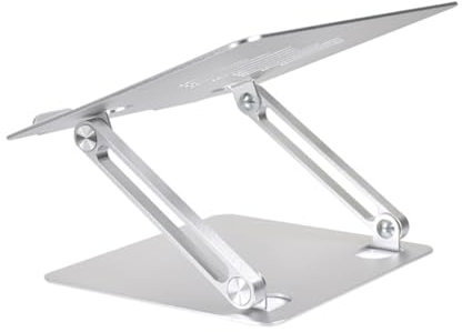 Gadpiparty Aluminum Alloy Laptop Stand Portable Foldable Computer Holder for Laptops Height to Slip Pad for Home Desktop Use Silver