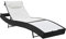 Myheimly Sonnenliege Gartenliege Relaxliege Gartenmöbel Liege Strandliege mit Kissen Poly-Rattan Schwarz und Weiß