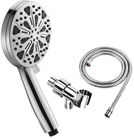 DIYEAH Filtered Shower Head Water Softener High Pressure Shower Head for Hard Water Hose and Bracket for Bathroom Use