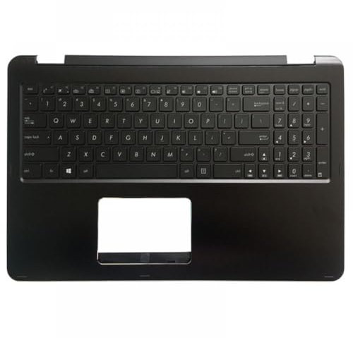 Clavier d'ordinateur Portable rétro-éclairé avec Couvercle supérieur Palmrest Compatible avec Q553 Q553U Q553UB Modèles de 90NB0AZ1-R31US0 0KN0-SR3US13