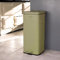 Charles Bentley Kitchen Bin, 30 Litre, Steel, Square, Retro Style, Kitchen Pedal Waste Bin, Green, Contemporary, Aesthetic, Convenient, Side And Lid Handles, Inner Bucket, Easy Emptying (67x27cm)