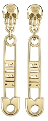 Philipp Plein Damen Ohrringe Edelstahl IP Gold PLEIN SAFETY PIN PJKGA03EU