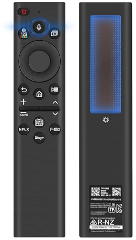AI SolarCell Telecomando per Samsung Smart TV 2019-2025 - Solar & USB-C Ricaricabile, Controllo vocale e Funzione AI, compatibile con Samsung Frame TV, QLED, Neo QLED, Crystal UHD