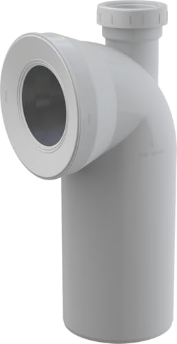 Alcadrain A90-90P50A WC Anschlussbogen 90° mit Konnektor Anschluss DN50