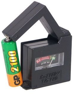Batterietester für AAA, AA, C, 9V