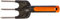 Fiskars Forca con 3 denti, Lunghezza: 25 cm, Denti in acciaio inossidabile, Nero/Arancione, Premium, 1000729
