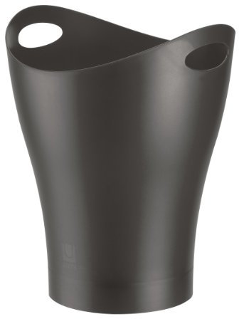 Umbra Garbino - Papelera con asas, color negro