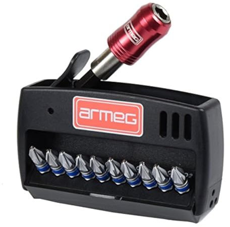 Armeg SDBSET11PZ2 PZ2 Screwdriver Bit Set (11-Piece)