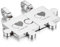 JewelryWe Paar Kette Puzzle Partnerketten: 2pcs Silber Freundschaftsketten Edelstahl Puzzle Partner Anhänger Halskette mit Gravur I Love You & Doppel Herz Pärchen Geschenk für sie und ihn