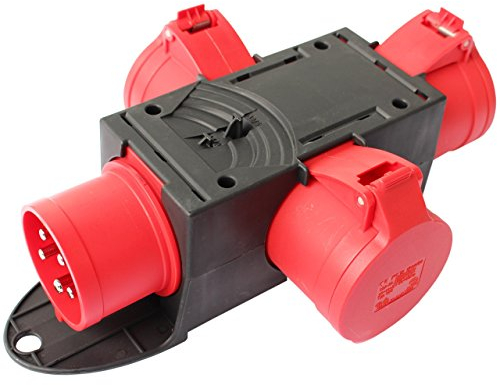 CEE Adapter Stromverteiler CEE 32A 400V - 3 x 32A Kraftstrom Starkstrom Verteiler