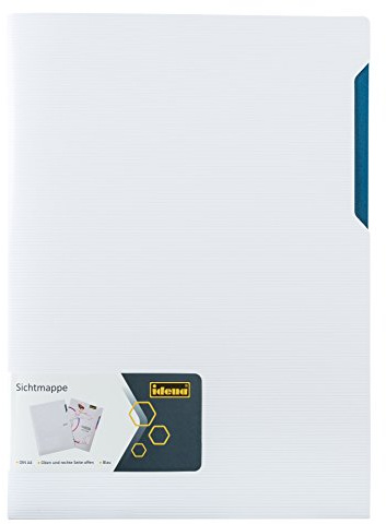Idena 10367 - Sichtmappe A4, PP, weiß/blau