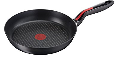 Lagostina Linea Rossa Padella Antiaderente Ø 22 cm Antigraffio, Indicatore Cottura Lagospot, Fondo in Acciaio Inox e Alluminio, Manico in Silicone Antiscivolo