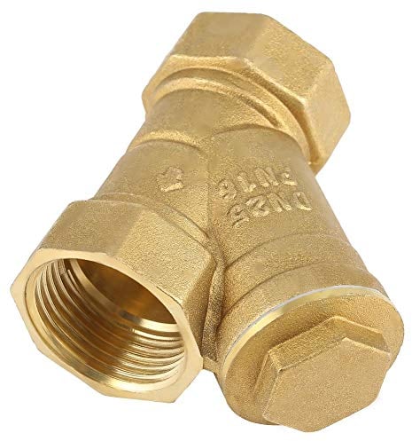 Filtro Ottone, Akozon 1 DN25 Filtro Ottone a Y Filetto Femmina BSPP Connettore con Valvola per Separazione Olio Acqua 1,6 MPa
