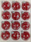 12 TLG. Glas-Weihnachtskugeln Set in Hochglanz Modern Rot Weisse Ornamente - Edle Neuheit - Christbaumkugeln - Weihnachtsschmuck-Christbaumschmuck