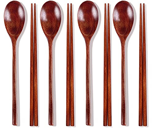 Ecloud Shop Bacchette in Legno da 4 Paia Creano Combinazioni di Stoviglie Coreane
