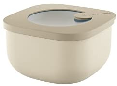 Guzzini Store&More Kitchen Active Design Contenitori Ermetici Bassi per Frigo/Freezer/ Microonde (S), 12.2 x 12.2 x 6.8 cm, Marrone (Clay)
