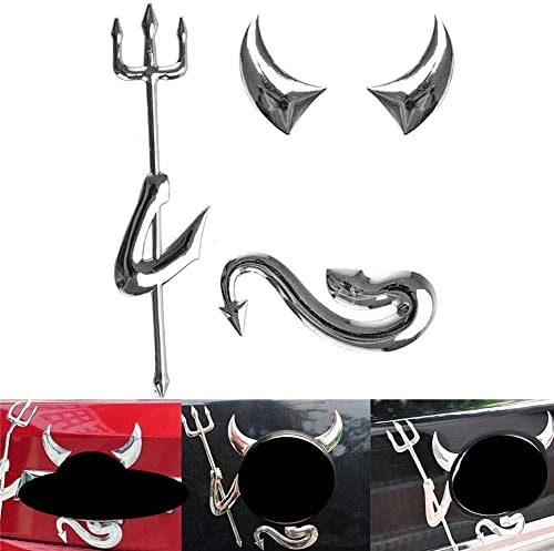 VIONNPPT 3D Teufel-Abziehbild-Auto oder LKW Individuelle Dämon Aufkleber für Autozubehör Funny Car Sticke, Emblem Badge Kit Passt um Auto Logo