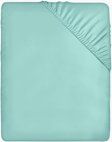 Utopia Bedding - Spannbettlaken 150x200cm - Spa Blau - Gebürstete Polyester-Mikrofaser Spannbetttuch - 35 cm Tiefe Tasche