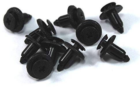 Speedy Fasteners Replacement Pack of 10 6mm Black Plastic Fairing Clips Screws Rivets for fits Honda Suzuki Yamaha Kawasaki