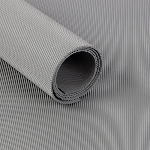 KARAT Miniripp Gummiläufer - 3mm fein gerippte Gummimatte - witterungsbeständig, abriebfest (120 x 900 cm)