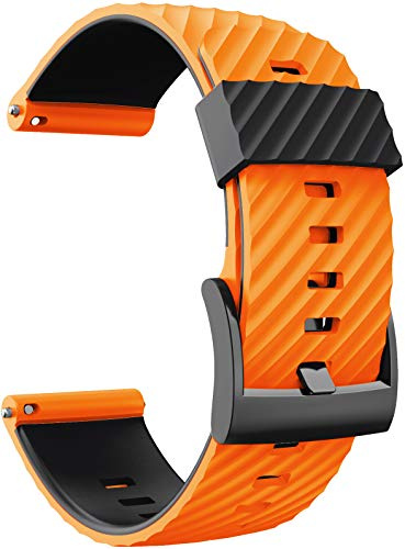 Shieranlee Armband für Suunto 9 Spartan/Suunto 7 Strap, 24MM Ersatz Silikon Uhrband Sport Uhrenarmbänder für Suunto 9/Suunto D5/Suunto Spartan Sport Wrist HR/Suunto 9 Titanium