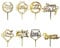 OWill 8 Pcs Happy Birthday Cake Toppers Acrylic Cake Toppers Cake Decoration Party Supplies for Children or Adults Various Cupcake Topper (Gold)