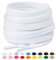 2 Paia di Lacci Piatti per Scarpe, Lacci di Ricambio Premium da 8 mm (Larghezza) per Scarpe da Ginnastica, Scarpe Sportive e Casual Bianco 140cm