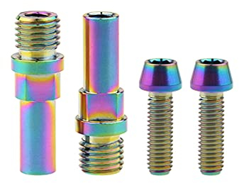 1kits M10x1.25mm und M6x16mm Bike Brems Beitrag V-Bremse Madenschrauben Bike Schrauben, Regenbogen, Einheitsgröße