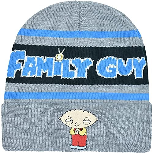 Concept One Unisex-Erwachsene Family Guy Stewie Knitted Acrylic Cuffed Beanie-Mtze, grau meliert, Einheitsgröße