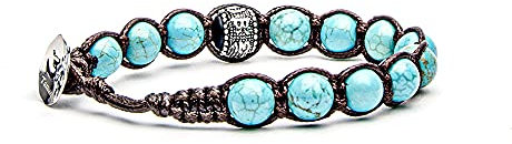 TAMASHII BRACCIALE RUOTA DELLA PREGHIERA UNISEX CON PIETRE TURCHESE BHS1100-07