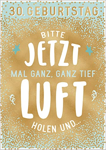 bentino 30. Geburtstagskarte mit MUSIK und leuchtenden KERZEN zum AUSPUSTEN, Spielt den Song Happy, DIN A5 Set mit Umschlag, Original Grußkarte